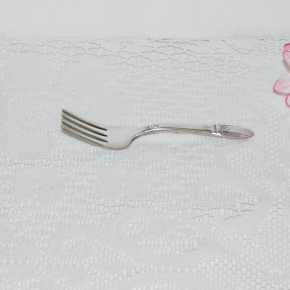 Silverplate Baby Fork FIRST LOVE Vintage Children's Cutlery Kids - Picture 2 of 8